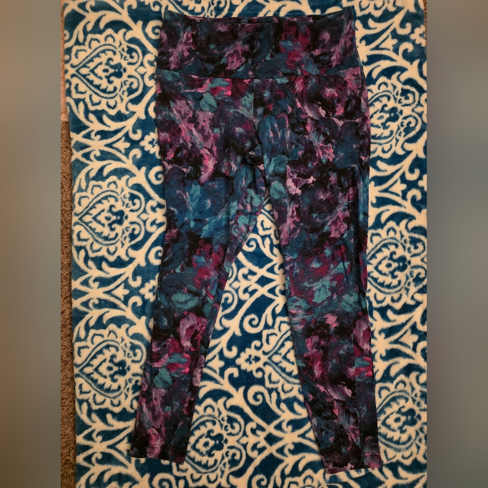 Terra & Sky Multicolor Abstract Leggings